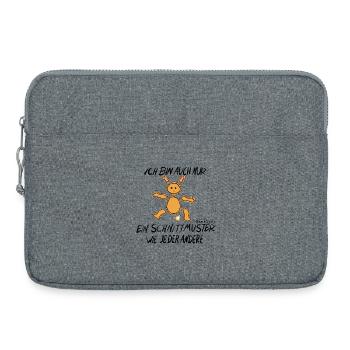 Schnittmuster Hase - Laptoptasche 15" - Grau meliert - Vorne