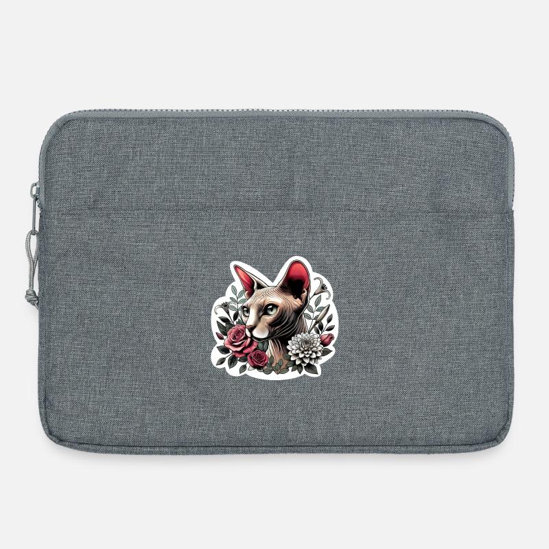 Rosensphynxkatze - Laptoptasche 15" - Grau meliert