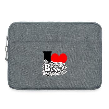 Bingo, Jeu de bingo, Jeux d’argent, J’aime (25) - Sacoche pour ordinateur portable 15 pouces - gris chiné - Devant