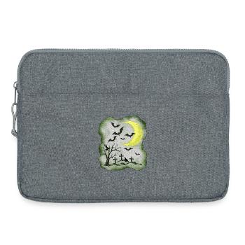 Friedhöfe, gräber, Mondsichel, verregnet - Laptoptasche 15" - Grau meliert - Vorne