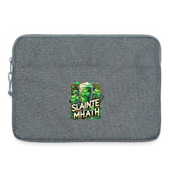 Cadeau de la Saint-Patrick Slainte Mhath Irlande - Sacoche pour ordinateur portable 15 pouces - gris chiné - Devant