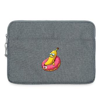 Banane Donut Relation Amour Faire Cadeau - Sacoche pour ordinateur portable 15 pouces - gris chiné - Devant