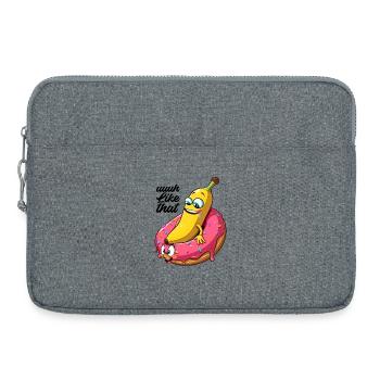 Banane Donut Relation Amour Faire Cadeau - Sacoche pour ordinateur portable 15 pouces - gris chiné - Devant