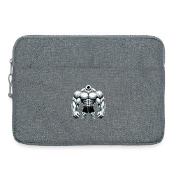 Einäugiger Muskelkoloss - Perfekt fürs Gym - Laptoptasche 15" - Grau meliert - Vorne