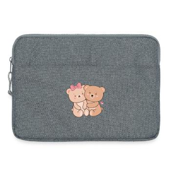 Câliner les bébés ours en peluche - Sacoche pour ordinateur portable 15 pouces - gris chiné - Devant