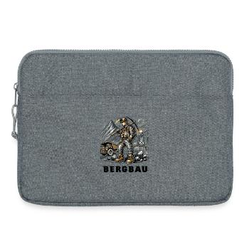 Hard work in mining - Laptop bag 15" - heather grey - Front