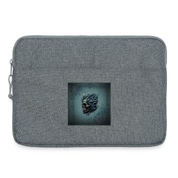 La flamme de la vie : un motif de crâne - Sacoche pour ordinateur portable 15 pouces - gris chiné - Devant