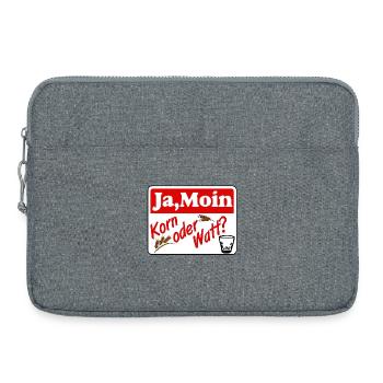 grain , fête , grain de blé , grain de moin ou watt - Sacoche pour ordinateur portable 15 pouces - gris chiné - Devant