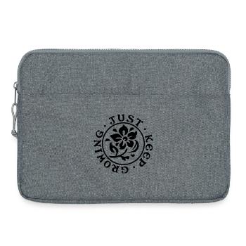 Continuez à grandir - Design minimaliste - Sacoche pour ordinateur portable 15 pouces - gris chiné - Devant