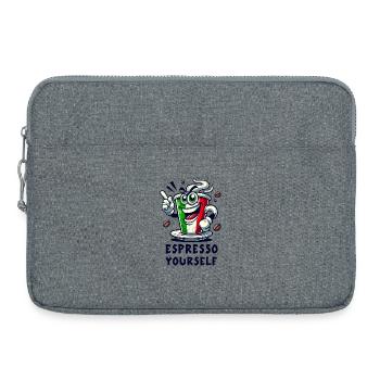 Espresso Italiano / Café Design - Sacoche pour ordinateur portable 15 pouces - gris chiné - Devant