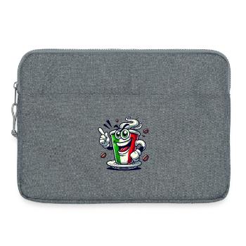 Espresso Italiano / Café Design - Sacoche pour ordinateur portable 15 pouces - gris chiné - Devant