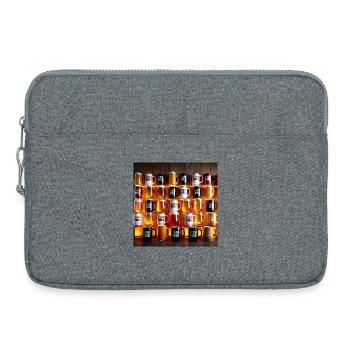 I Love Beer Becher-Muster - Laptoptasche 15" - Grau meliert - Vorne