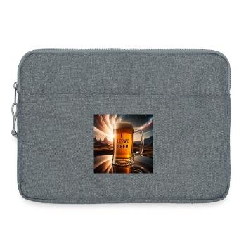 I Love Beer Glasmotiv - Laptoptasche 15" - Grau meliert - Vorne