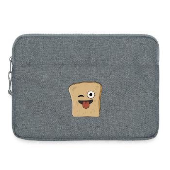 Lustiges Brot - Laptoptasche 15" - Grau meliert - Vorne