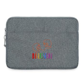 INKLUSION LINIENZEICHNUNG FRAUEN - Laptoptasche 15" - Grau meliert - Vorne