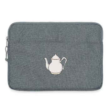 Amateur de thé - Sacoche pour ordinateur portable 15 pouces - gris chiné - Devant