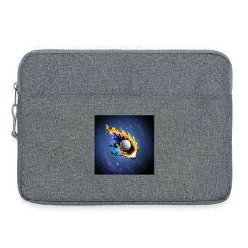 Flaming Intensity: The golf ball in action. - Laptop bag 15" - heather grey - Front