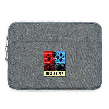 Conception de montgolfière - Sacoche pour ordinateur portable 15 pouces - gris chiné - Devant