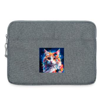 Artful cat - Laptop bag 15" - heather grey - Front