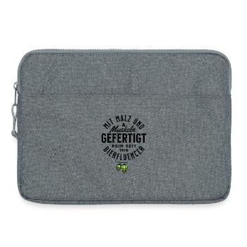 Bierfluencer – Mit Malz & Muskeln seit 1516 - Laptoptasche 15" - Grau meliert - Vorne