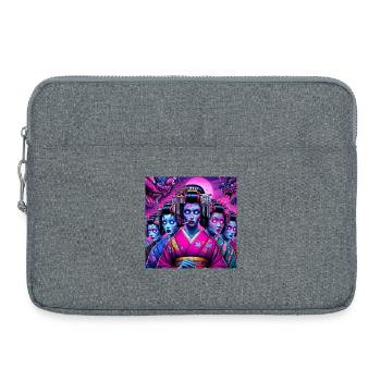 Cyberpunk Geisha gang - Laptoptasche 15" - Grau meliert - Vorne