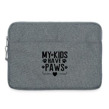 My Kids Have Paws – Dog Parent Statement Design - Laptoptasche 15" - Grau meliert - Vorne