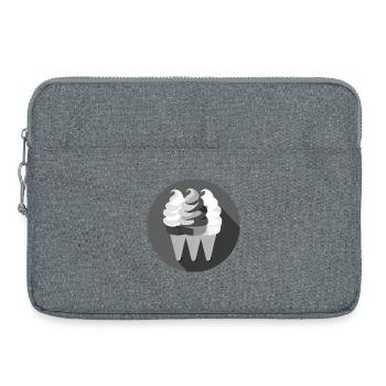 Croquis de gaufres à la crème glacée - Sacoche pour ordinateur portable 15 pouces - gris chiné - Devant
