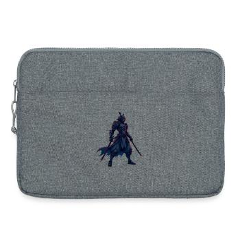 Cyber Samurai Warrior Illustration - Laptop bag 15" - heather grey - Front