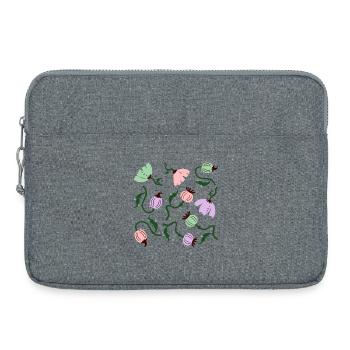 Coquelicots audacieux fleurs L coquelicots floraux fleurs - Sacoche pour ordinateur portable 15 pouces - gris chiné - Devant