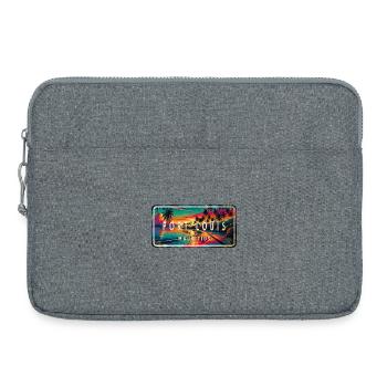 Port Louis Mauritius Sonnenuntergang Schild - Laptoptasche 15" - Grau meliert - Vorne
