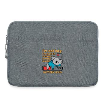 Koala im Energiesparmodus - Laptoptasche 15" - Grau meliert - Vorne