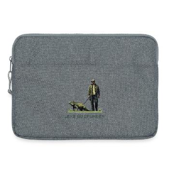 EXE AUSFÜHREN Lustiges Nerd IT Pixel Echse Design - Laptoptasche 15" - Grau meliert - Vorne