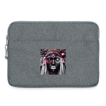 African Deity - Laptop bag 15" - heather grey - Front