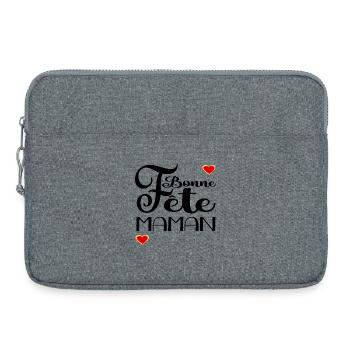 Bonne Fête Maman Amour - Sacoche pour ordinateur portable 15 pouces - gris chiné - Devant