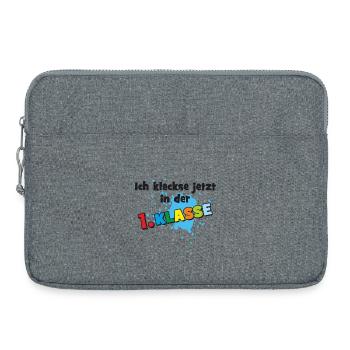 Je suis maintenant en 1ère année - des taches de peinture - Sacoche pour ordinateur portable 15 pouces - gris chiné - Devant