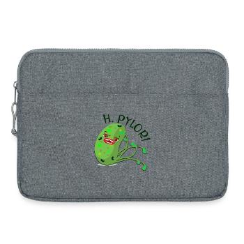 Helicobacter Pylori - Cartoon Gastroenterology - Laptop bag 15" - heather grey - Front