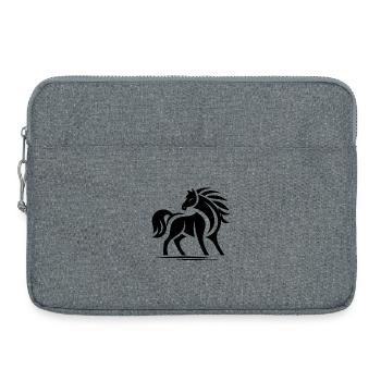 Chevaux Tribal - Sacoche pour ordinateur portable 15 pouces - gris chiné - Devant