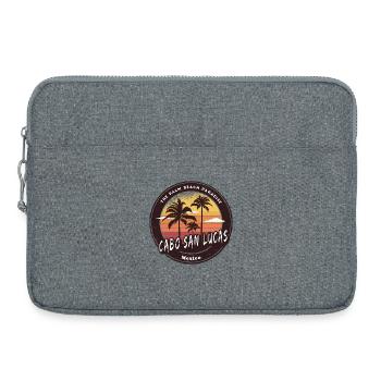 Cabo San Lucas Mexiko Palmen Strand Design - Laptoptasche 15" - Grau meliert - Vorne