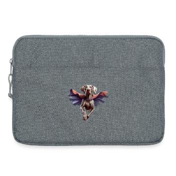 Super chien braque de Weimar Weimi Cape Cape cadeau - Sacoche pour ordinateur portable 15 pouces - gris chiné - Devant