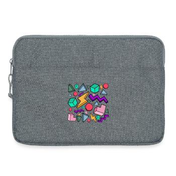 Années 80 Esthétique Vintage Rétro - Sacoche pour ordinateur portable 15 pouces - gris chiné - Devant