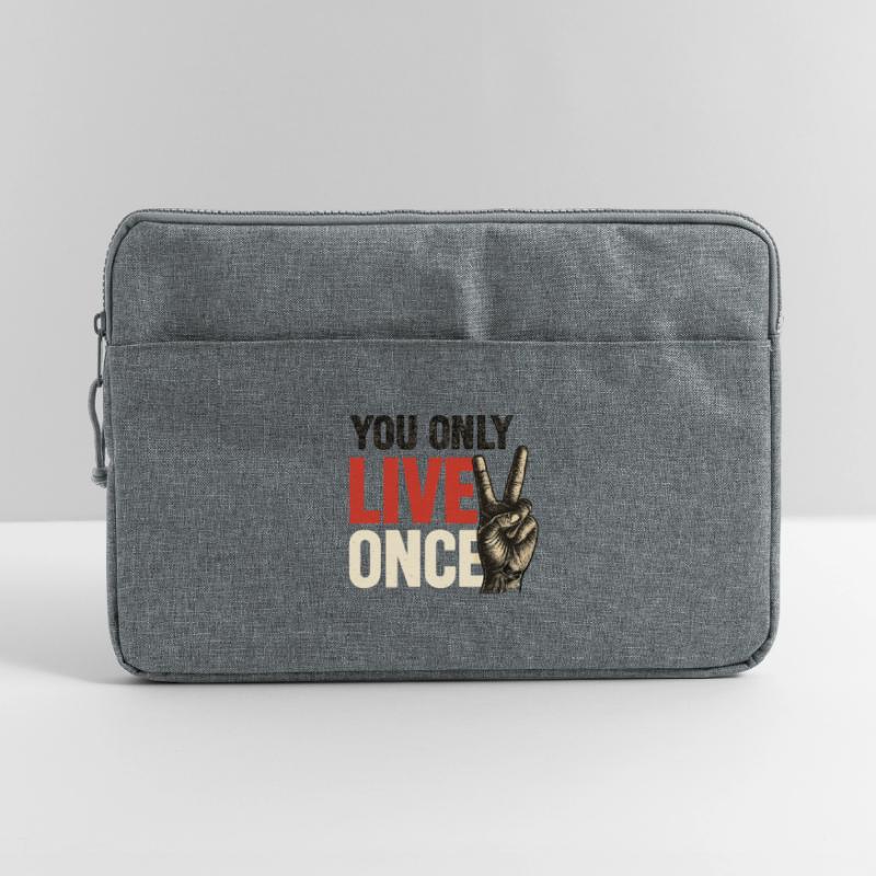 On ne vit qu’une fois vintage Sacoche pour ordinateur portable 15 pouces
