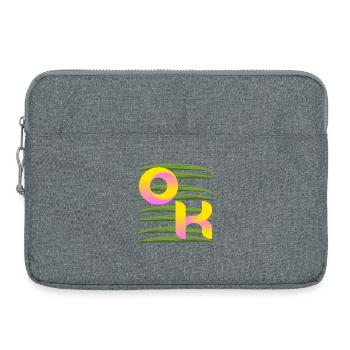 SUMMER PALM TREES OK - Laptop bag 15" - heather grey - Front