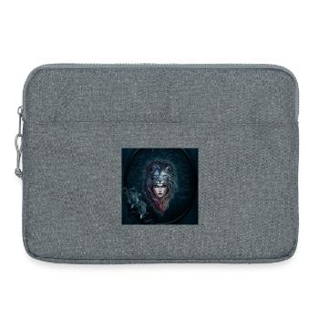 Lionheart and feminine strength - Laptop bag 15" - heather grey - Front