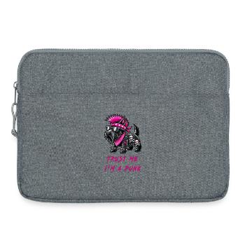 Scottish Terrier Punk Musik - Laptoptasche 15" - Grau meliert - Vorne