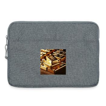 Goldbarren Dollar - Laptoptasche 15" - Grau meliert - Vorne