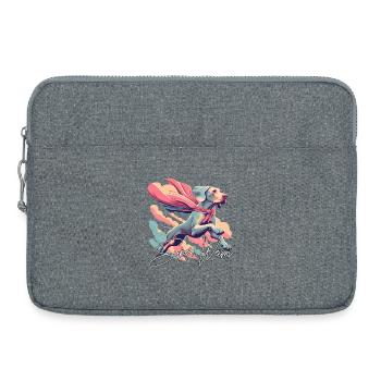 Super chien braque de Weimar Weimi Cape Cape cadeau - Sacoche pour ordinateur portable 15 pouces - gris chiné - Devant