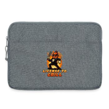 Lizenz zum Grillen von Flaming Chef - Laptoptasche 15" - Grau meliert - Vorne
