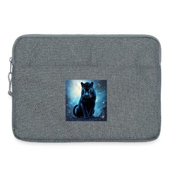 Krafttier Dunkler Panther - Laptoptasche 15" - Grau meliert - Vorne