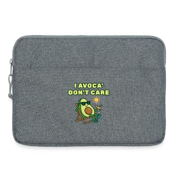 Avocado Chill : Avoca m’en fiche - Sacoche pour ordinateur portable 15 pouces - gris chiné - Devant