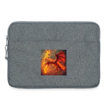 Fire Dragon in the Flame Tail - Laptop bag 15" - heather grey - Front